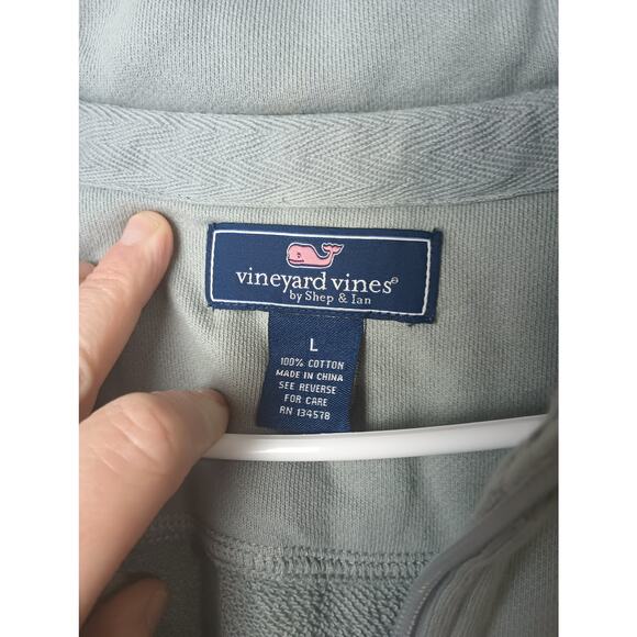 Vineyard Vines Pullover Women's Large Grey Shep Shirt Half Sweatshirt - Picture 3 of 5